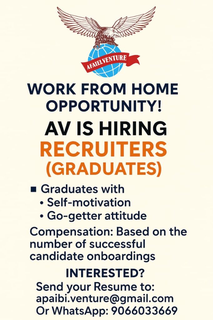 Work From Home Opportunity – We’re Hiring Recruiters!